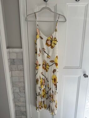 a new day White Maxi Dress with Yellow and Pink Floral Print